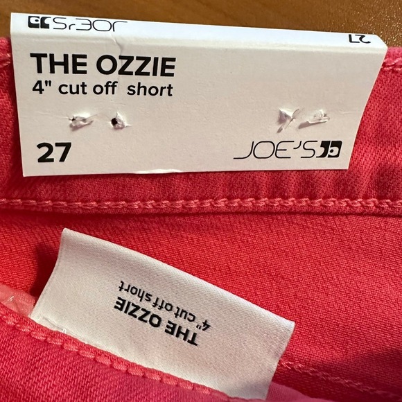 Joes Jeans The Ozzie 4 Inch Cut Off Short Paradise Pink 45TMPSKC4860 Size 27 NEW - Picture 4 of 11